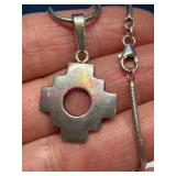 Sterling Silver Pendant 16in Necklace 10.4g