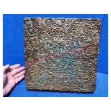 Antique Ink Press Block w/ Floral Pattern