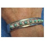 Sterling Silver Turquoise Bracelet 13.4g