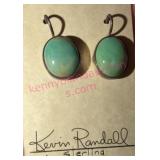 Kevin Randall Sterling Kingman Turquoise Earrings