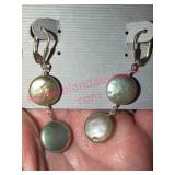 Sterling Silver Freshwater Pear Dangle Earrings