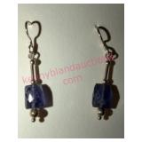Sterling Silver Blue Stone Earrings