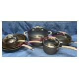 10pcs Circulon Hard-Anodized Nonstick Cookware