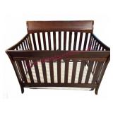 Graco Wooden Sleigh Baby Crib w/Mattress