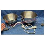 KitchenAid Mixer Bowls 3Qt & 5Qt w/Attachments