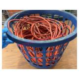3 Orange Extension Cords, Dirty from Storage