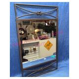 Rectangular Iron Framed Mirror w/Knot Detail