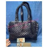 Patricia Nash Augusta Oceano Navy Leather Purse