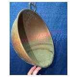 Larger Copper Mixing Bowl w/Iron Handle