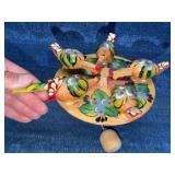 Russian Wooden Pecking Chicken Toy