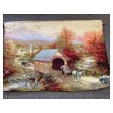 Thomas Kinkade Double-Sided Tapestry w/Rod