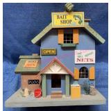 Wooden "Bait Shop" Birdhouse