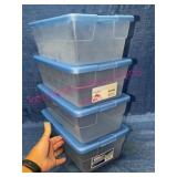 4 Sterilite Shoe Storage Totes w/ Lids #1