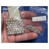 Sterling Silver Seamless Jewelry Beads, 12g