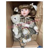 Boyds Yesterdayï¿½s Child Olivia Doll w/Pearl Bear