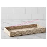 Pottery Barn Tava Woven Rattan Tray