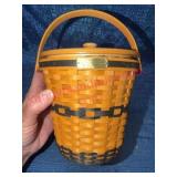 Longaberger 2001 Miniature JW Bankers Waste Basket