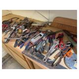Garage Tools Lot w/Machete, Leather Punch & Rusty
