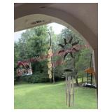 Outdoor Hanging Decor w/Sun, Chimes & Birdhouse