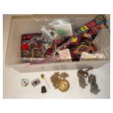 Jewelry Craft Lot w/Miriam Haskell & Medals