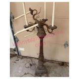 4 Foot Wooden Floor Lamp Needing Attention