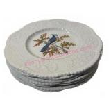 Royal Cauldon England Bird Plates, 7 Ironstone