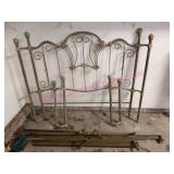 Ornate Metal-Iron Bed Frame Parts in Garage
