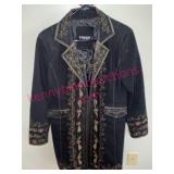 The Pyramid Collection Embroidered Black Jacket