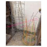 11 Metal Tomato Cages, Various Colors
