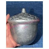 Longaberger Metalware Acorn Candle Holder 4in Tall