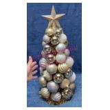 Gold & Silver Ornament Tree w/ LED Lights