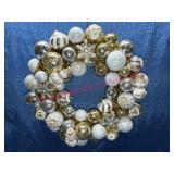 Holiday Wreath w/Snowmen Ornaments & Lights