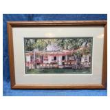 Framed Farm Stand Print w/Wood Frame