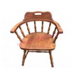 Sturdy Old Solid Wood Armchair