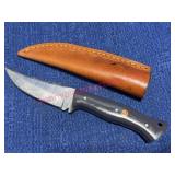 Damascus Blade Fixed Knife w/ Sheath