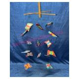 Hand-Painted Wooden Butterfly Hanging Mobile