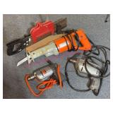Tools Lot w/ Reciprocating Saw, 2 Drills