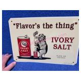 Ivory Salt Metal Sign 10x13 by AAA Sign Co.