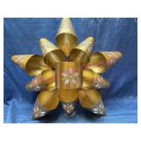 Gold Metal Star Lit Wreath