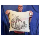 Decorative Pumpkin Throw Pillow w/Removable Cover