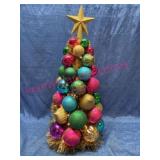 24in Ornament Christmas Tree w/Gold Star Topper