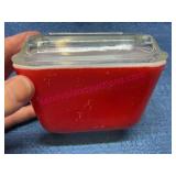 Pyrex Red 501 Refrigerator Dish w/ Lid