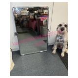 Rectangular Pivot Wall Mirror Chrome Frame