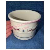 Longaberger Pottery USA 3.5in Crock w/ Star Design