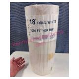 Duro 18in x 1000ft Roll White Paper BW 40#