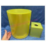 Starck Chartreuse Green Trashcan & Kleenex Holder