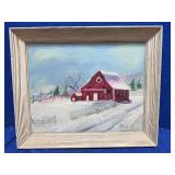 1967 Cora Prince Oil on Board Painting 19x24