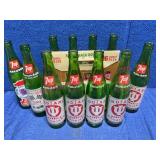 8 IU & 3 Other 7UP Bottles, 1970s Era & 2 Posters