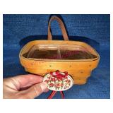 Longaberger Handwoven Basket w/Pottery Tag