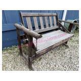 Petite 4ft Wooden Outdoor Porch Glider - Rustic